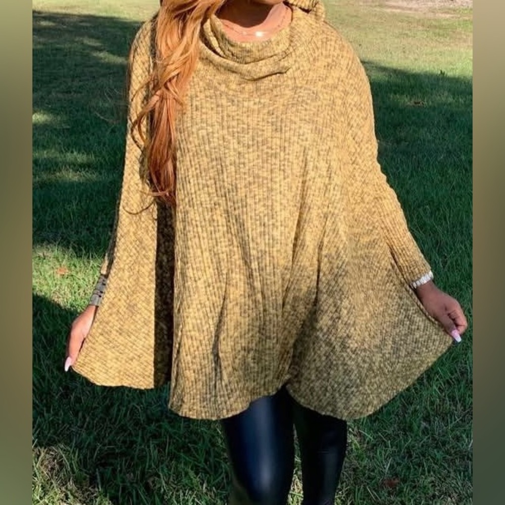 Mustard and black colored top
